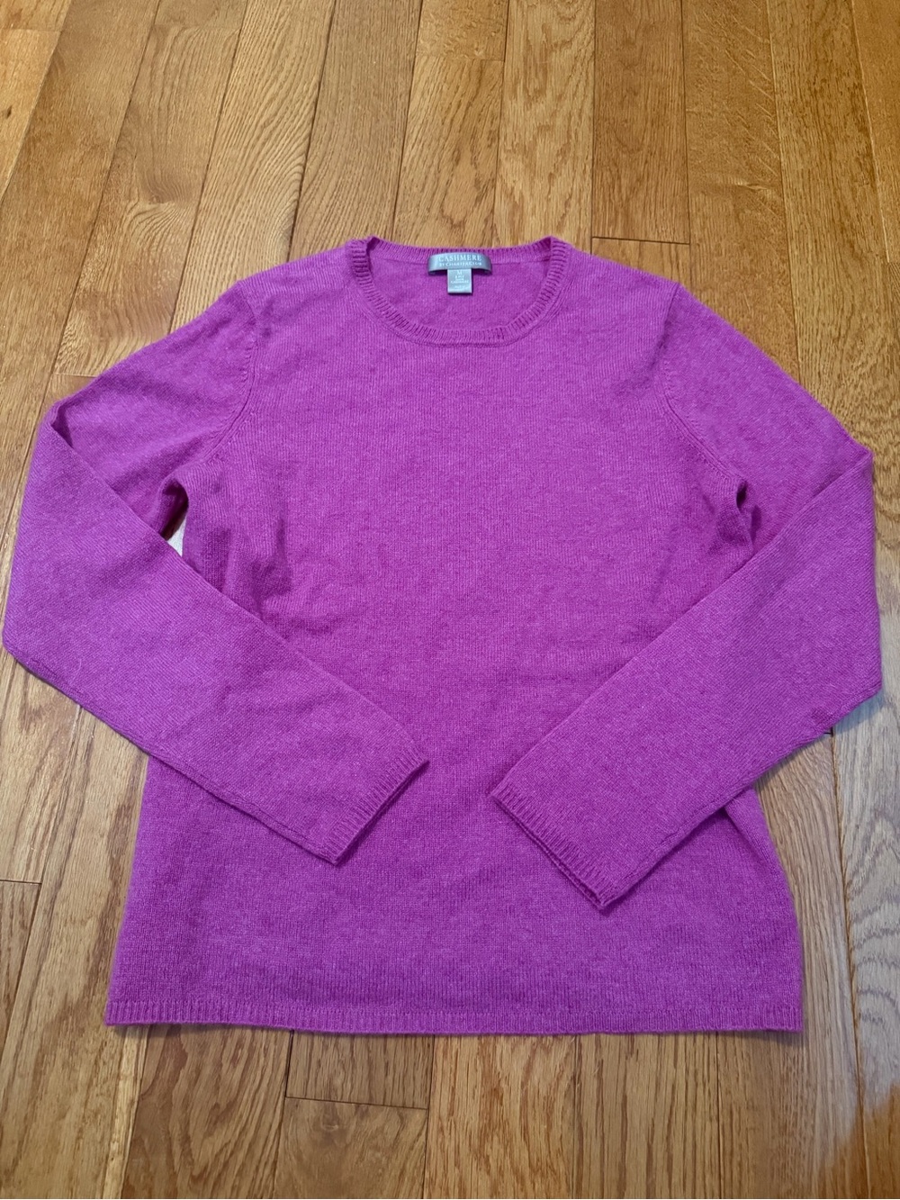 100% Cashmere charter club sweater Pink Hot Pink Fuchsia color